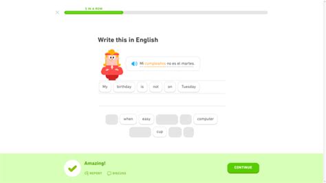 Learners advance from simple vocabulary exercises to complicated sentence structures with taps and swipes on their phone. . I want to send them a package in spanish duolingo